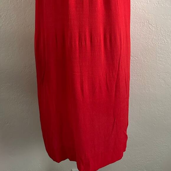 nwt Madewell Cherry Red Dress size S Lace Up V-neck Flutter Sleeves - Picture 12 of 15